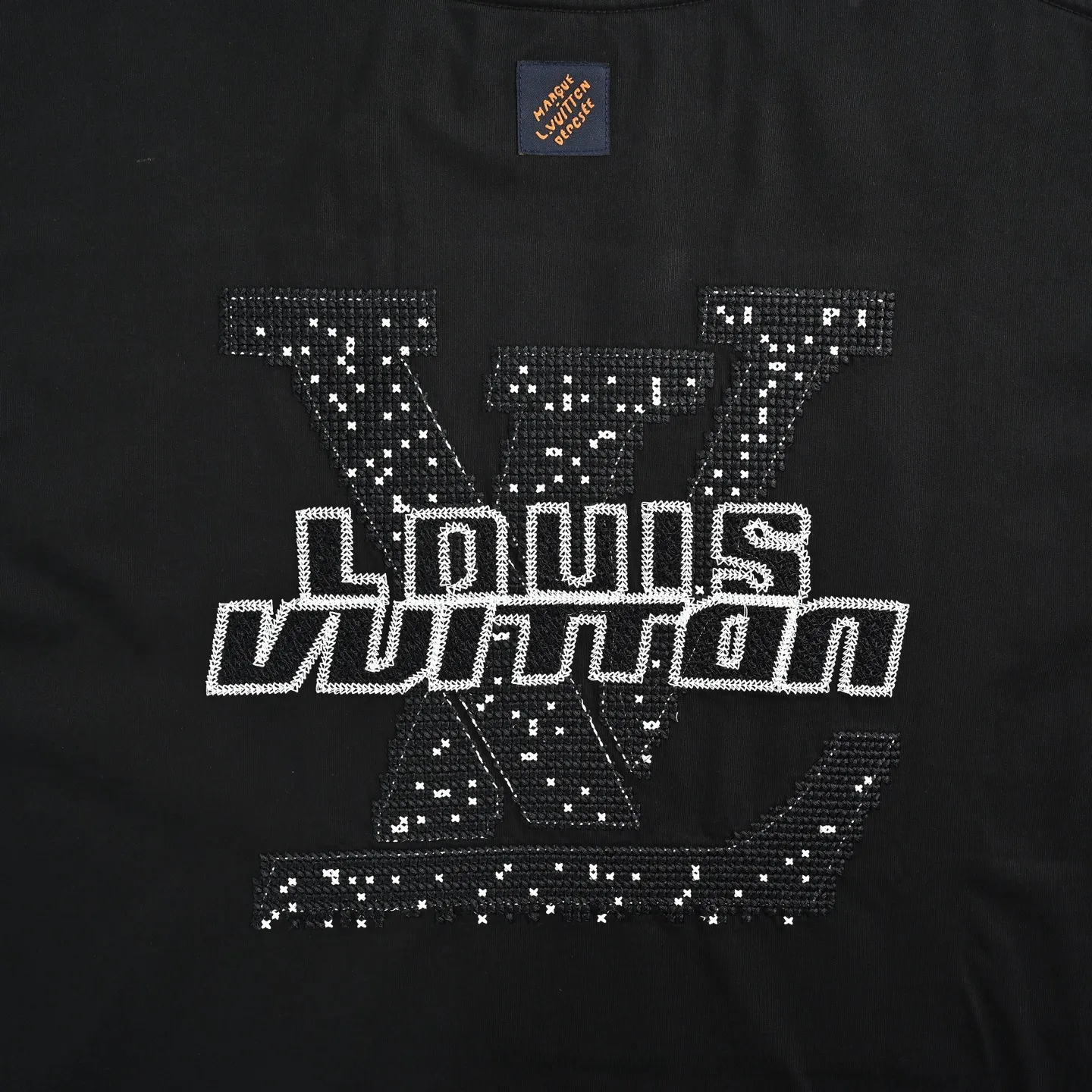 Louis Vuitton/Louis Vuitton cross-stitch woven embroidery short sleeves